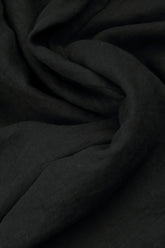 Straight Black Linen Trousers 5