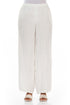 Straight Crinkled Off White Trousers 1