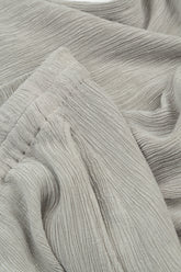 Straight Cropped Beige Silk Viscose Trousers 5