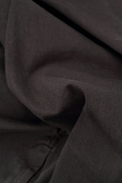 Straight Cropped Truffle Brown Cotton Trousers