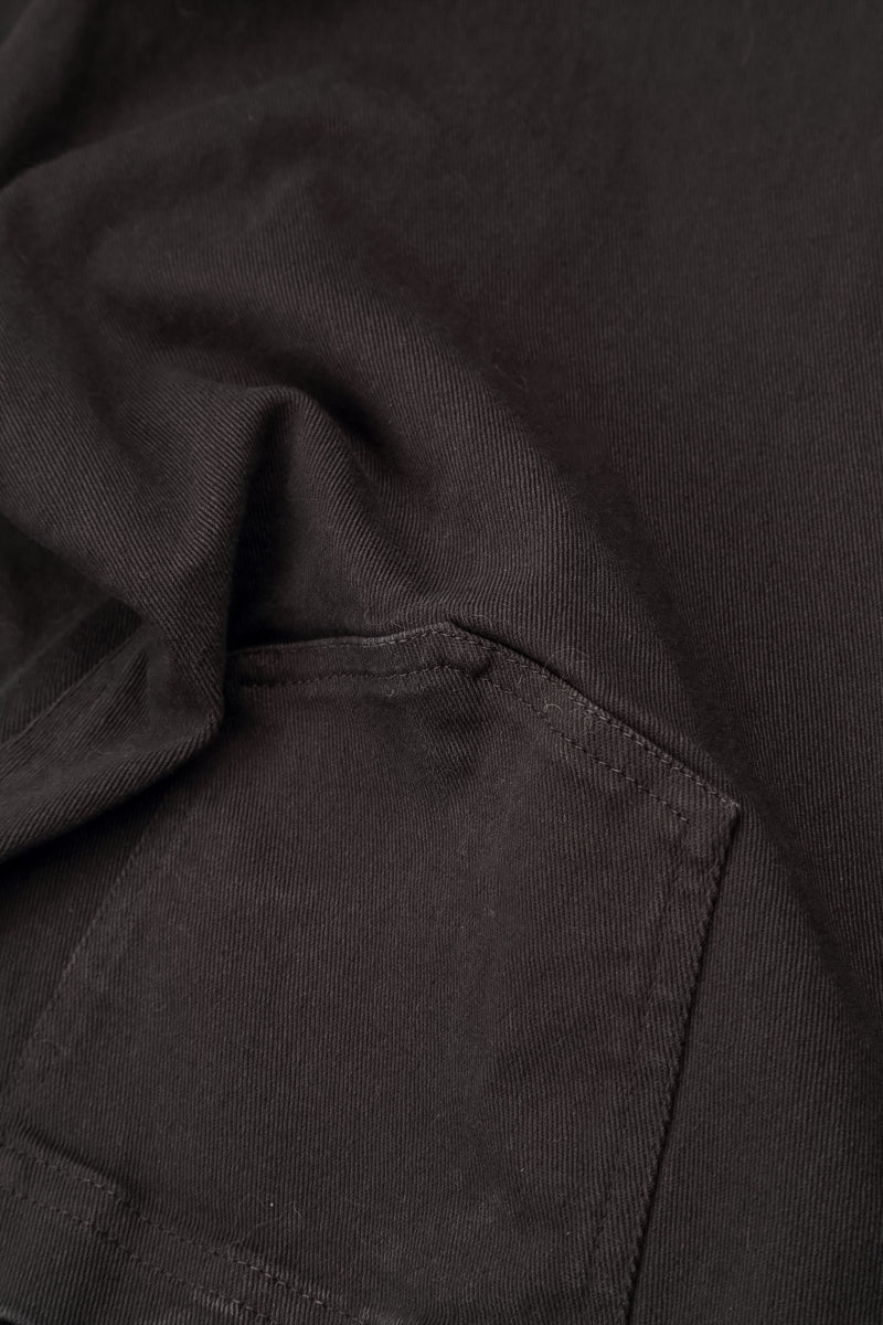 Straight Cropped Truffle Brown Cotton Trousers