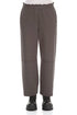 Straight Forest Brown Cotton Trousers 1