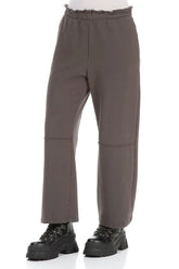 Straight Forest Brown Cotton Trousers 3
