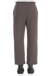 Straight Forest Brown Cotton Trousers 2