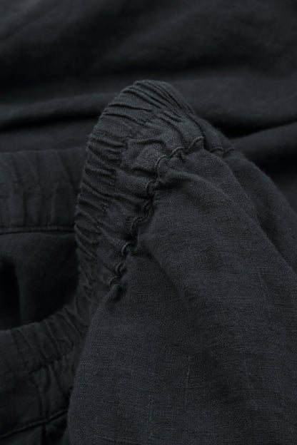 Straight Graphite Linen Trousers 5