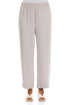 Straight Greige Silk Trousers 1