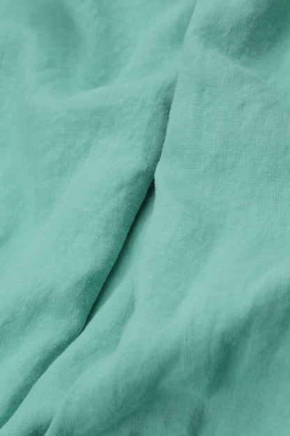 Straight Mint Linen Trousers 5