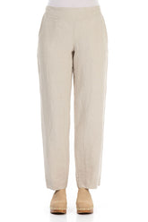 Straight Leg Natural Linen Trousers 1
