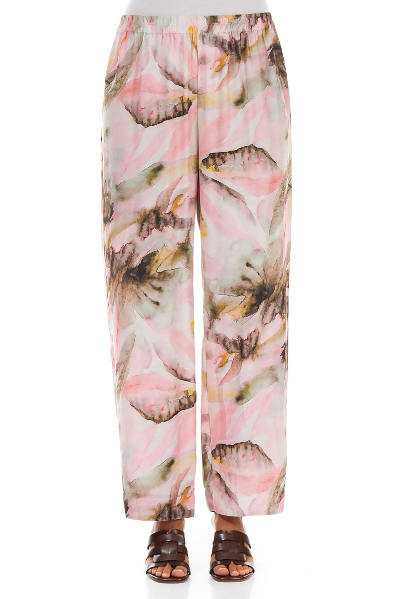 Straight Oasis Silk Bamboo Trousers 1