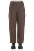 Straight Patterned Brown Wool Trousers 1