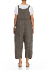 Strappy Beige Mélange Linen Jumpsuit 2