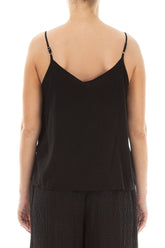 Strappy Black Silk Bamboo Top 2