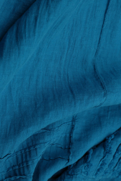 Strappy Cobalt Blue Linen Camisole Top 5