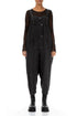 Strappy Graphite Mélange Linen Jumpsuit 1