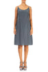 Strappy Graphite Pure Silk Dress 1