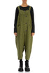 Strappy Green Check Linen Jumpsuit 1