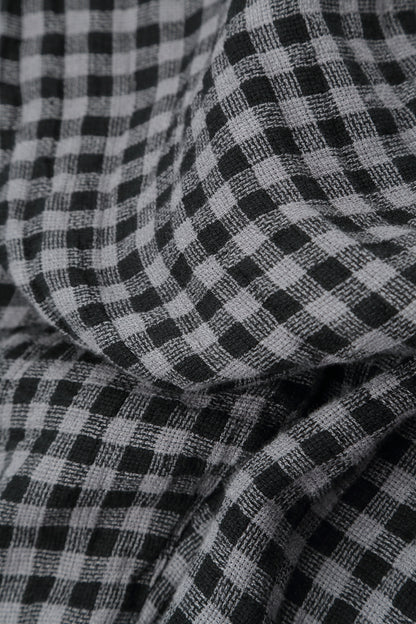 Strappy Grey Check Linen Jumpsuit 5