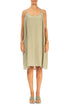 Strappy Light Khaki Silk Bamboo Dress 1