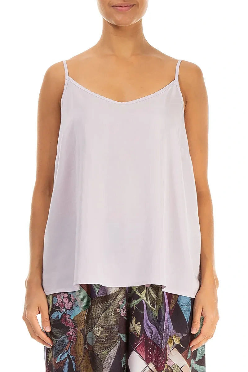 Strappy Lilac Pure Silk Top 1