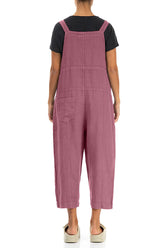 Strappy Mauve Taupe Linen Jumpsuit 2