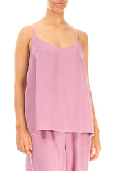 Strappy Mauve Taupe Silk Top 3