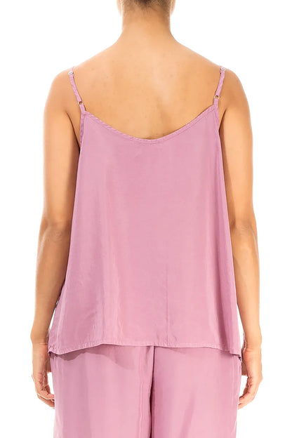 Strappy Mauve Taupe Silk Top 2