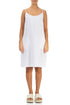 Strappy Pure White Linen Dress 1