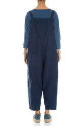 Strappy Royal Blue Linen Jumpsuit 2