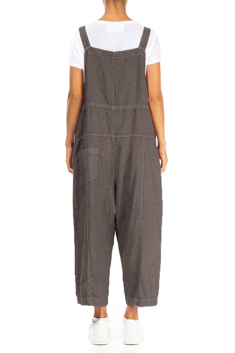 Strappy Truffle Off-Dye Linen Jumpsuit 2