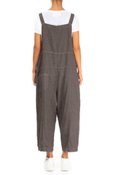 Strappy Truffle Off-Dye Linen Jumpsuit 2