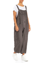 Strappy Truffle Off-Dye Linen Jumpsuit 3
