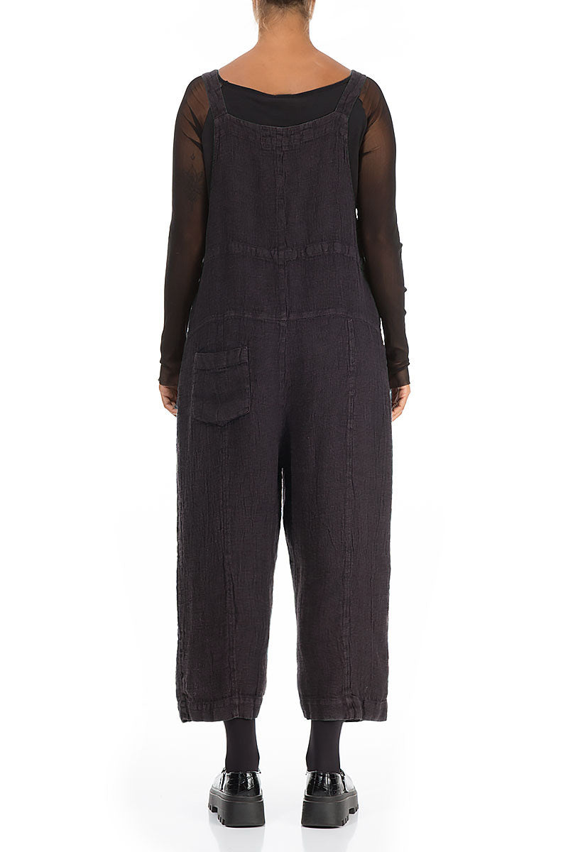 Strappy Vintage Violet Mélange Linen Jumpsuit 2