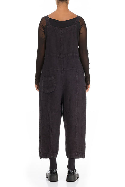 Strappy Vintage Violet Mélange Linen Jumpsuit 2