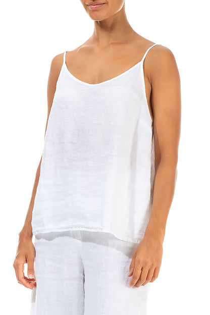 Strappy White Linen Top 3
