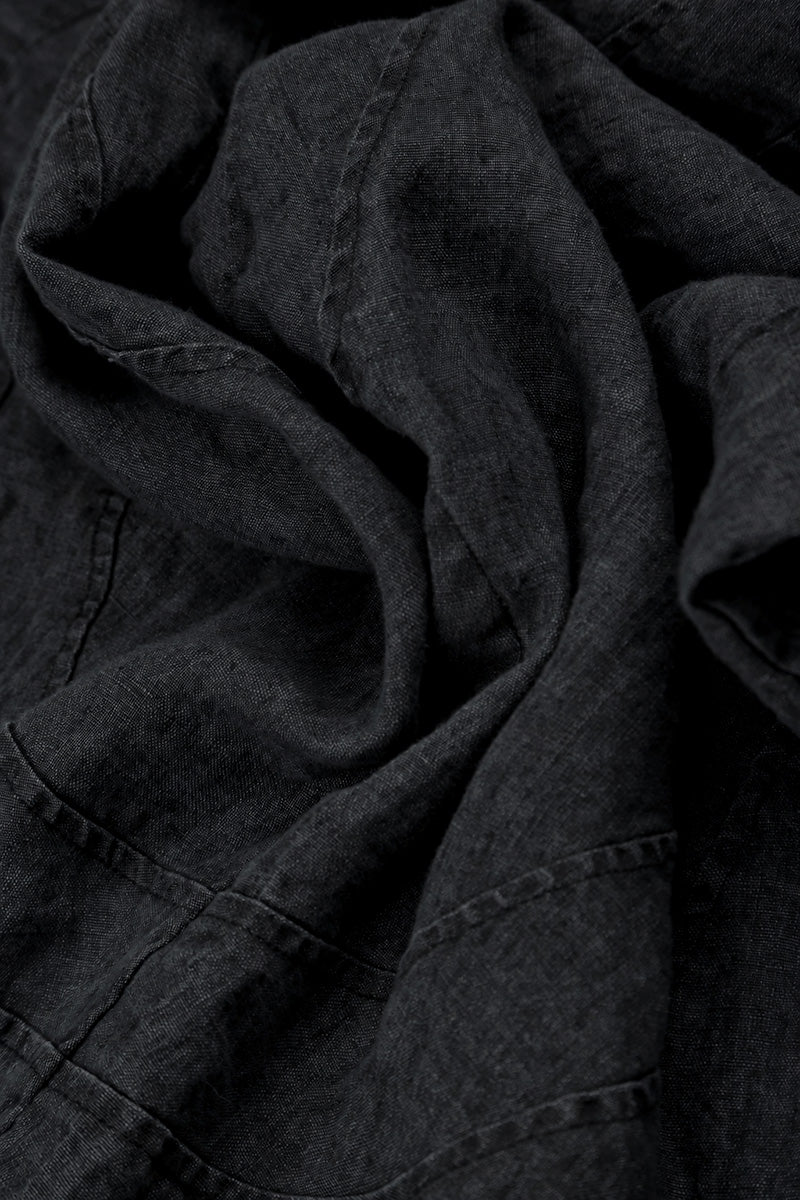 Sweetheart Neck Black Linen Top 6