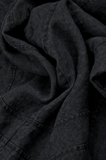 Sweetheart Neck Black Linen Top 6