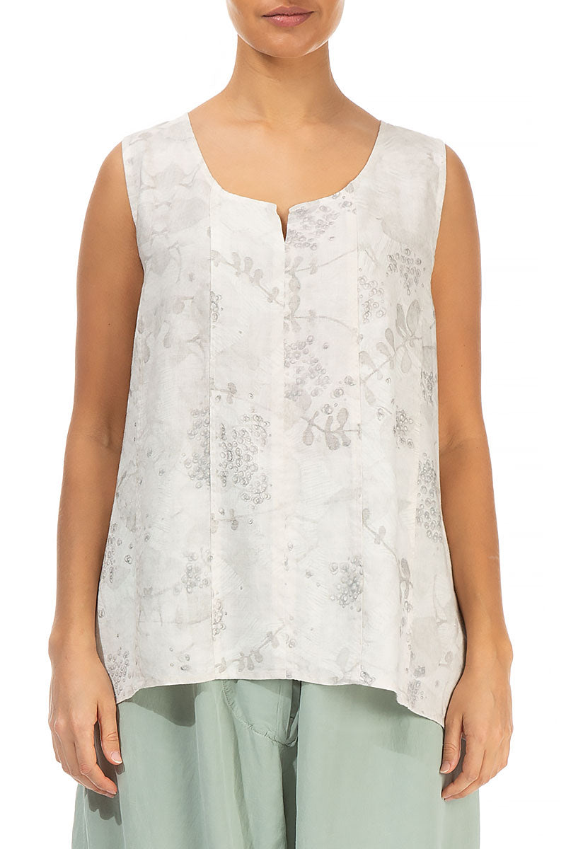 Sweetheart Neck Blossom Linen Top 1