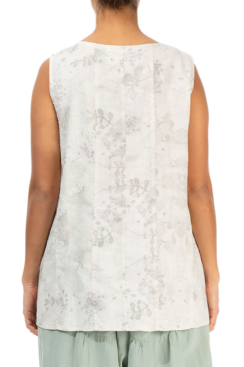 Sweetheart Neck Blossom Linen Top 2