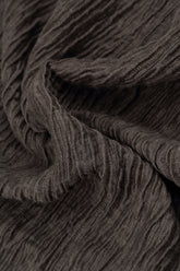 Sweetheart Neck Crinkled Forest Brown Silk Blouse 5