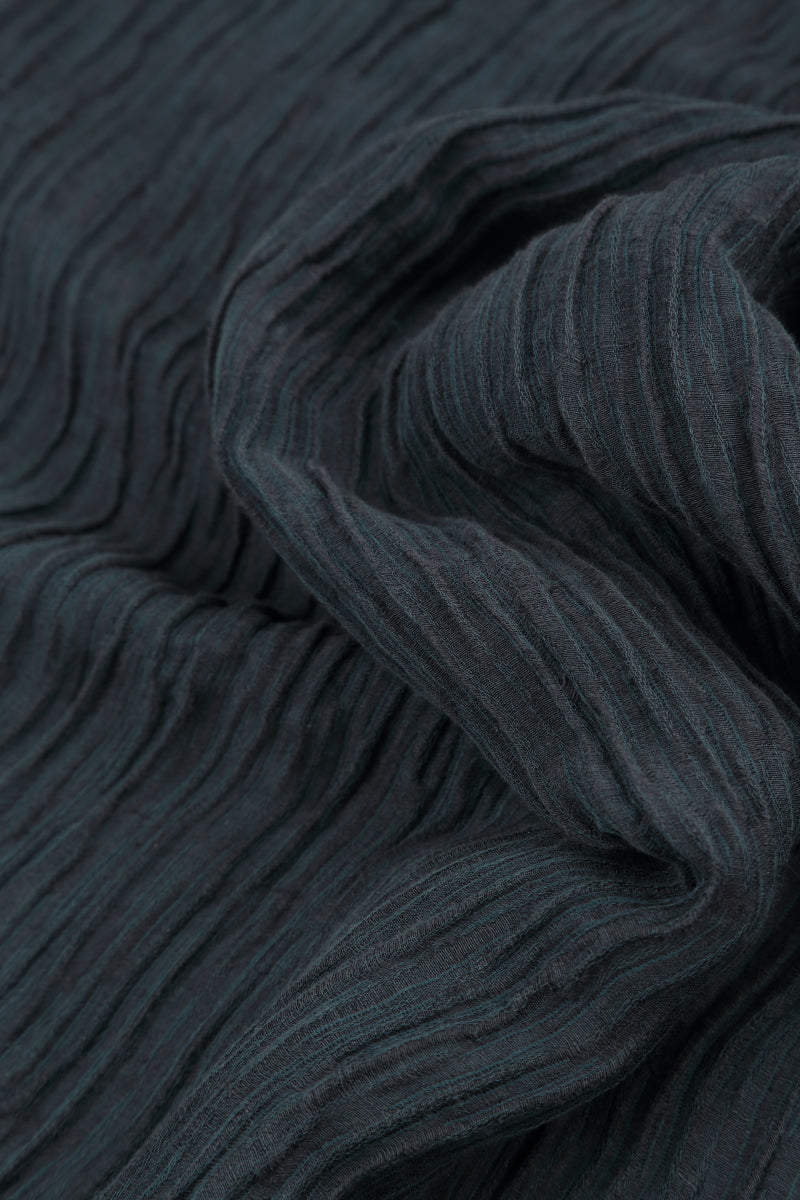 Sweetheart Neck Crinkled Graphite Silk Top 5