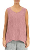Sweetheart Neck Crinkled Powder Pink Silk Top 1