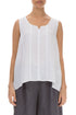 Sweetheart Neck White Linen Top 1