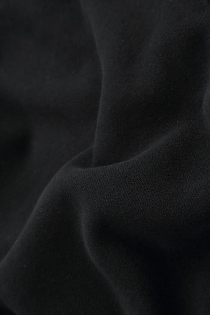 Taper Cropped Black Cotton Jersey Trousers 4