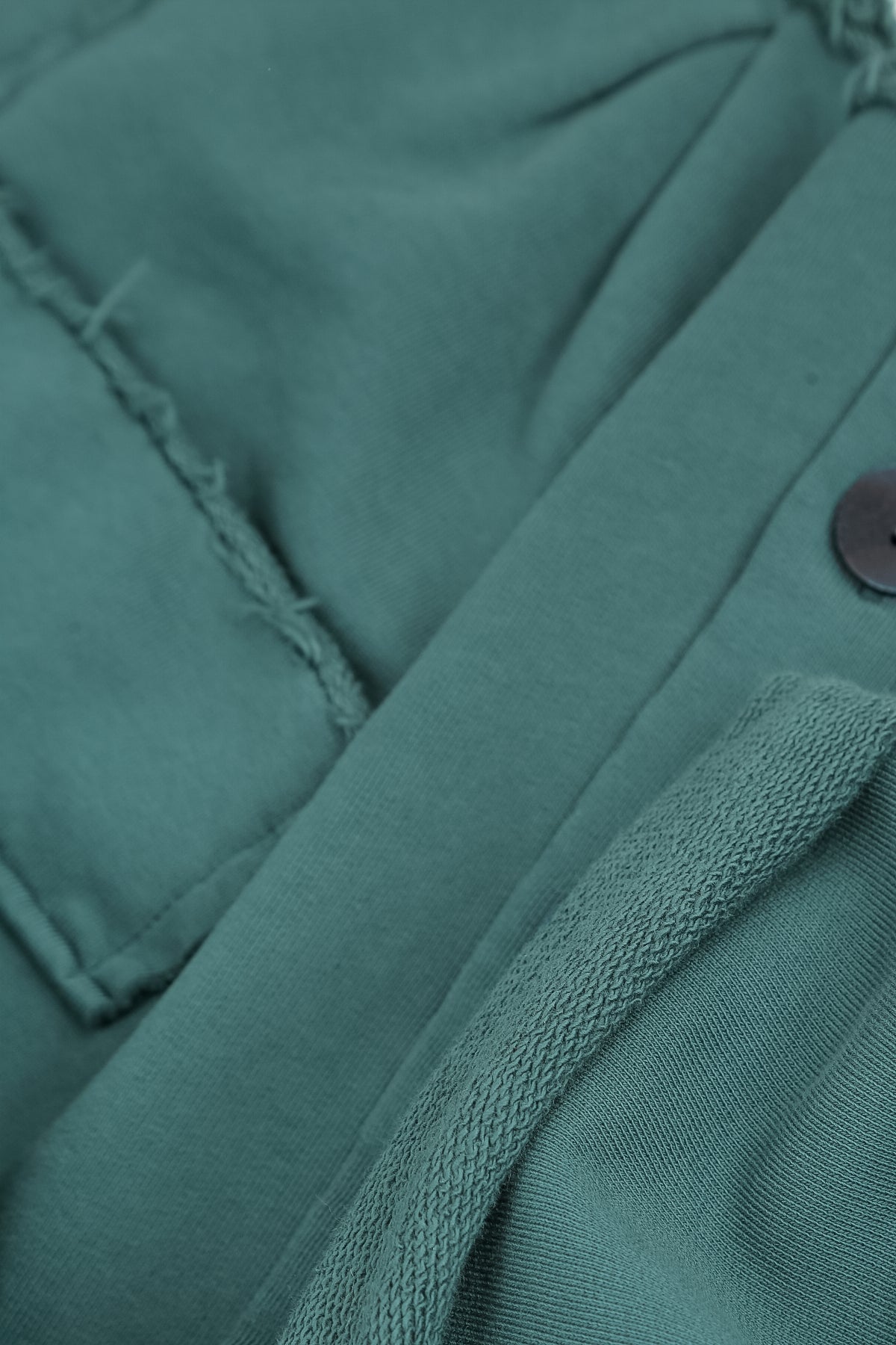 Boxy Deep Turquoise French Terry Cotton Jacket