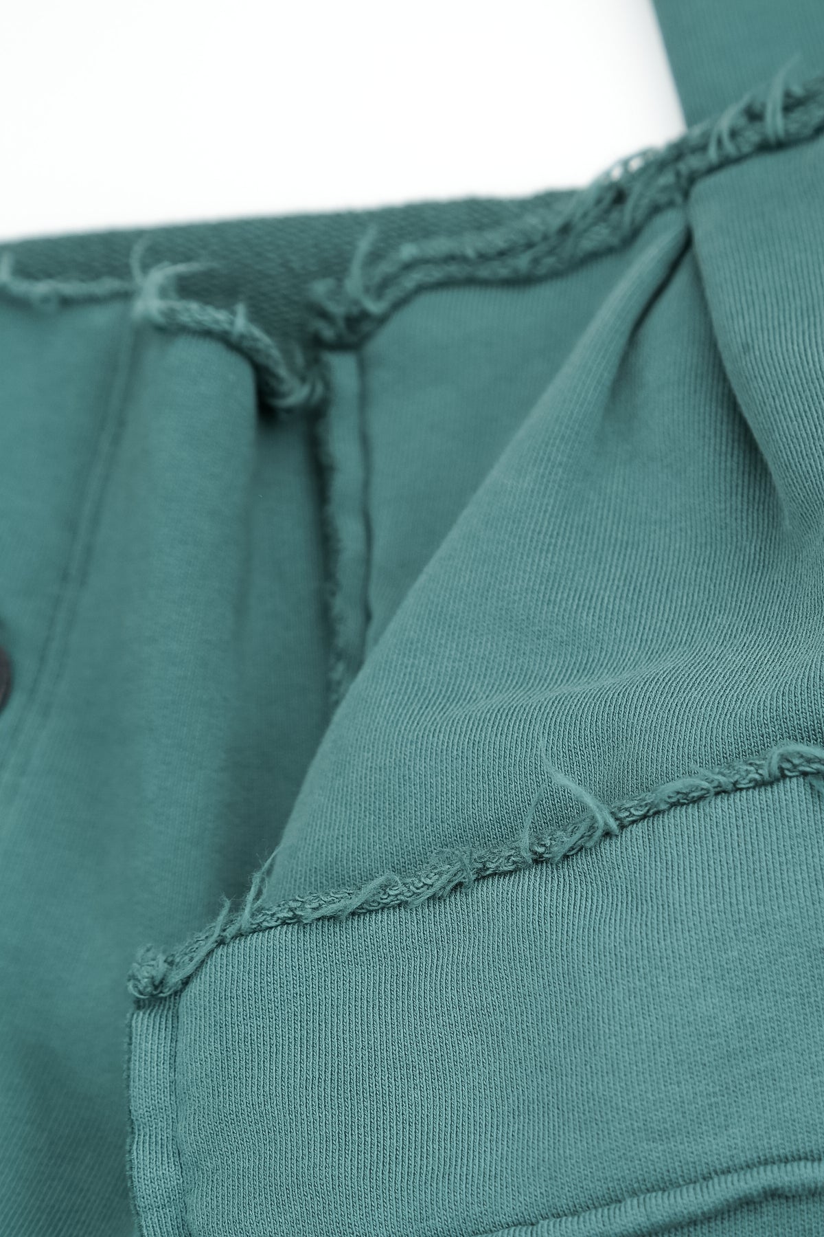 Boxy Deep Turquoise French Terry Cotton Jacket