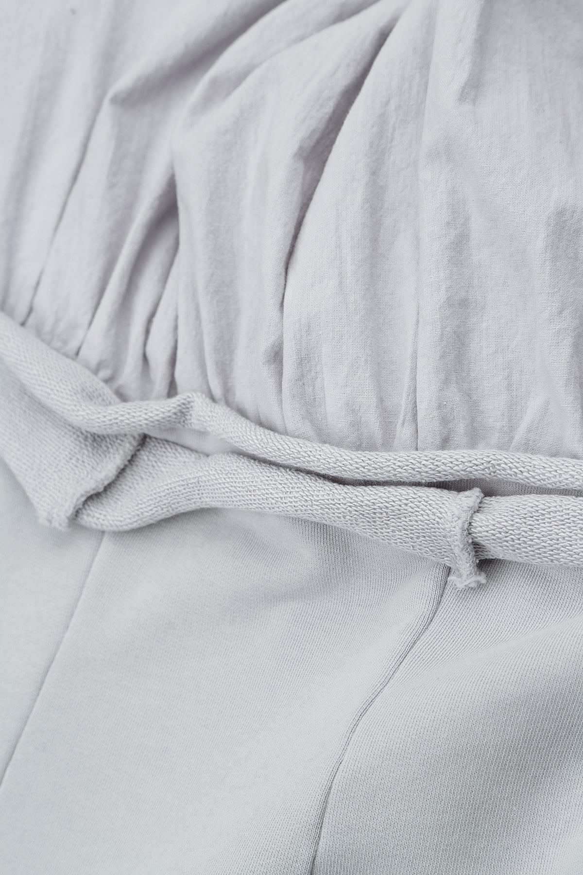 Hooded Pearl Grey Cotton Jacket Dress