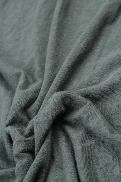 Boxy Bubble Décor Grey Sage Linen Jersey Dress 5
