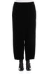 Taper Black Silk Velvet Trousers 1