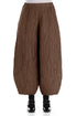 Taper Crinkled Aged Copper Silk Linen Trousers 1
