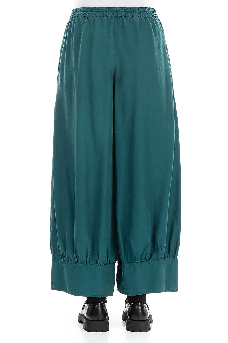 Taper Emerald Silk Cotton Trousers 2